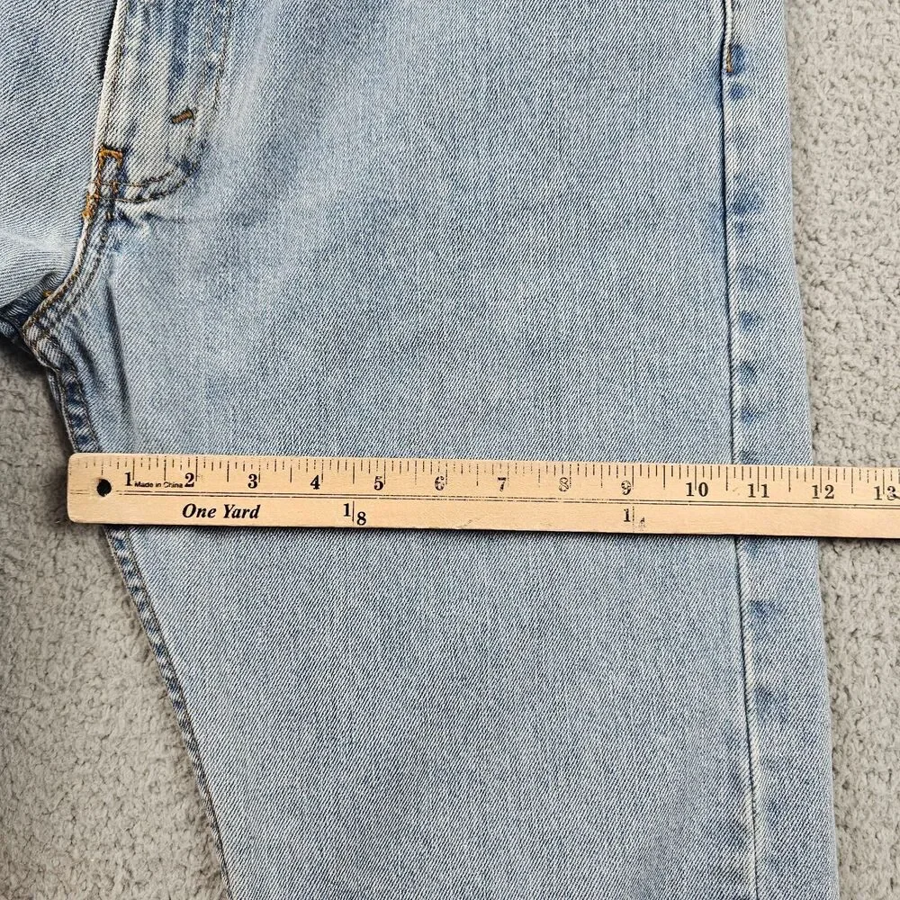 Levis 505 Jeans Mens 36x30 Blue Light Wash Regular Straight Work Skate Grunge